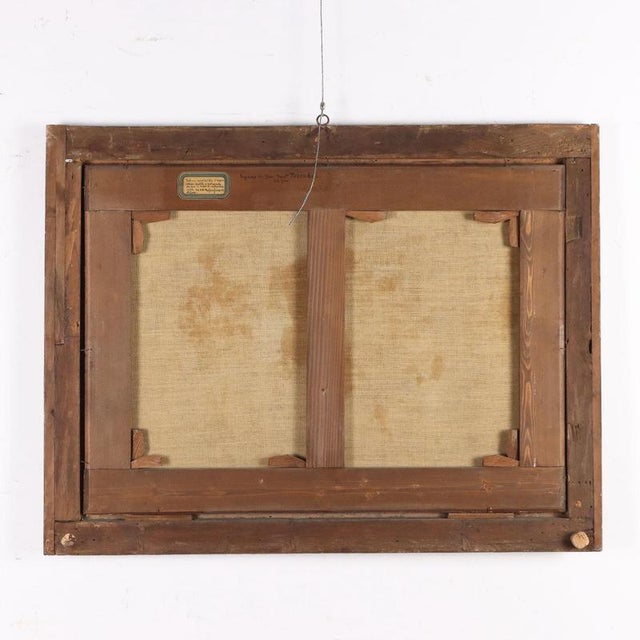 Scene with Card Players, Oil on Canvas, Framed For Sale - Image 9 of 11