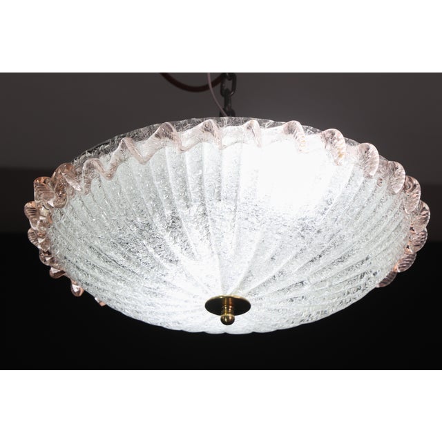 Italian 1980s Miss Pink Italian Murano Glass Ceiling Fixture, Murano -Set of 2 For Sale - Image 3 of 13