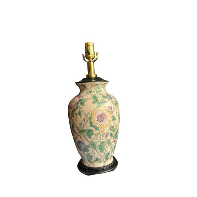 Gemstone Vintage Chinese Chinoiserie Ginger Jar Table Lamp For Sale - Image 7 of 8