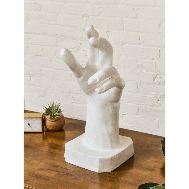 Mid 20th Century French White Fiberglass Sculpture of a Hand in the Style of Rodin For Sale In Los Angeles - Image 6 of 7