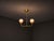 Swedish Mid-Century Modern, Pendant Light or Chandelier, Teak, Opal Glass, Brass, Sweden, 1960s An interesting two (2)...