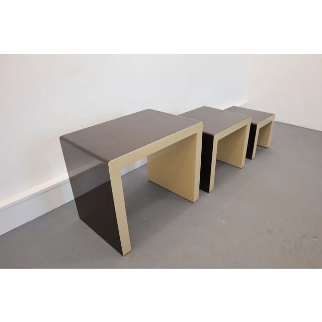 German Nesting Tables by Christian Koban for DOM, 1970s, Set of 3 For Sale - Image 13 of 14