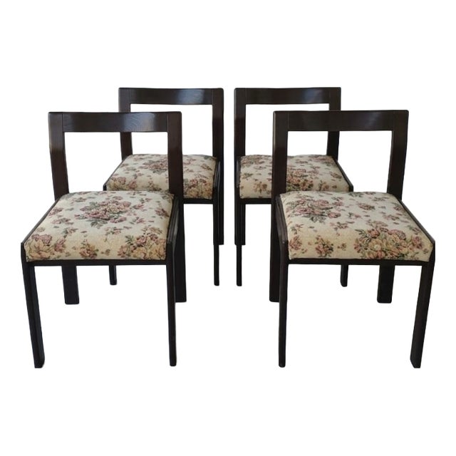 Vintage Modern Minimalist Chairs, 1970s, Set of 4 For Sale