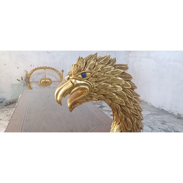 1960s 1960s Sculptural Gold Eagle Executive Desk For Sale - Image 5 of 9