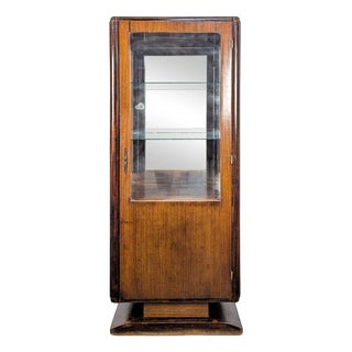Art Deco Display Cabinet in Wood For Sale