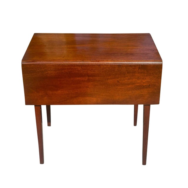 Late 18th Century Late 18th Century Antique Hepplewhite Southern Mahogany Pembroke Table With Barber Pole Inlay For Sale - Image 5 of 12