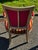 Louis XVI Cabriolet Armchair in Patinated Wood and Striped Velvet For Sale - Image 12 of 15