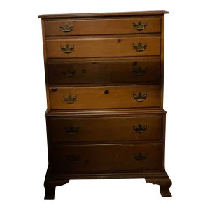 1930s Drexel American Traditional Pine Tallboy Dresser