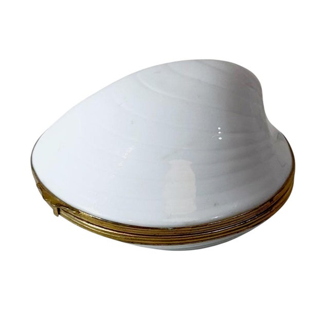 Limoges, France 1970s Limoges Shell Box For Sale - Image 4 of 10