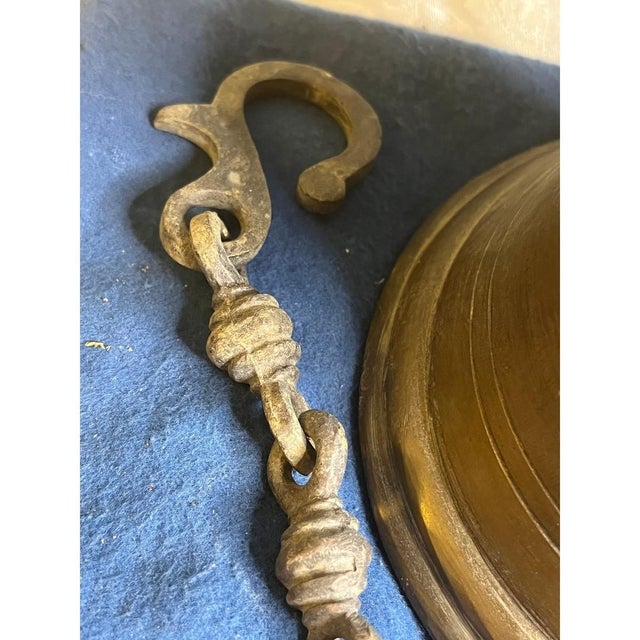 Antique Bronze Ganesha Temple Hanging Bell 10" 5lbs+ w/ Custom 24" Brass Chain For Sale In San Francisco - Image 6 of 10