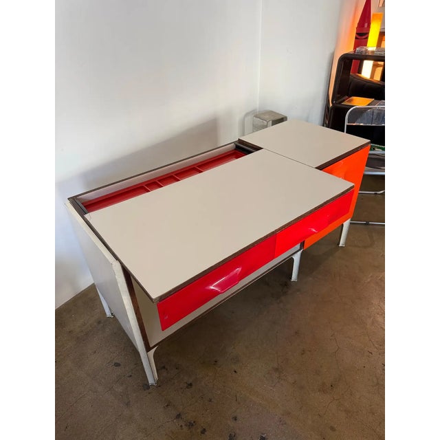 Wood Raymond Loewy Df 2000 Sliding Top Desk, 1960s For Sale - Image 7 of 9