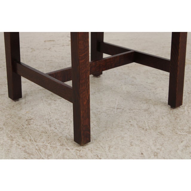 Pair of Stickley Mission Oak Chairs c.2023 For Sale - Image 11 of 16
