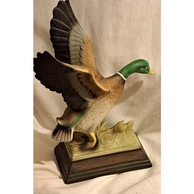 Green Midcentury Mallard Duck Statue For Sale - Image 8 of 12