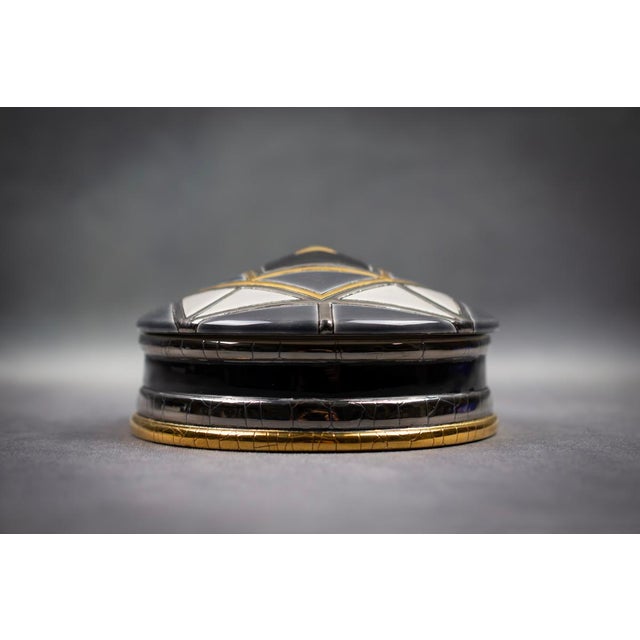 Géo Collection Ca Doro Box in Enamel by Clotilde D for Longwy, France, 2010s For Sale - Image 4 of 12