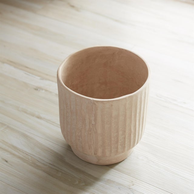 2020s Recycled Paper Chalk Vase 7.5"H For Sale - Image 5 of 5