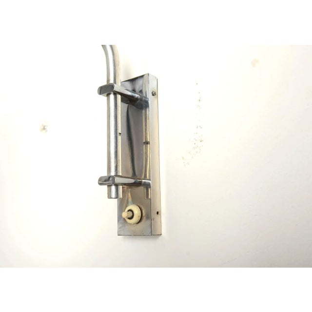 Bauhaus Mercury Glass Mounted Wall Lamp, 1930s For Sale - Image 4 of 7