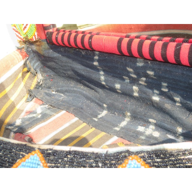 Ruby Red Yoruba Beaded Wall Altar/Shelf and Basket Circa 1990s For Sale - Image 8 of 11