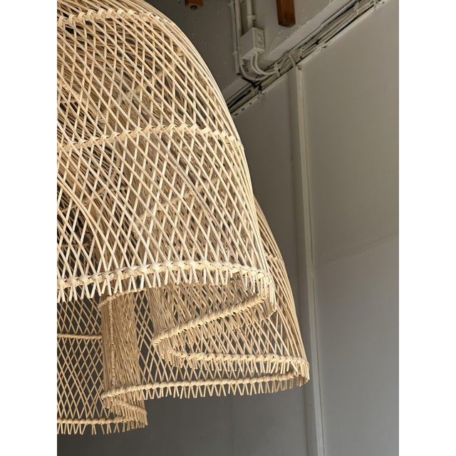 Vintage Rattan Hanging Light, 2010s For Sale - Image 14 of 18