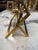 Elegant vintage Italian picture frame crafted in polished brass, featuring a suspended inner frame that tilts to the...