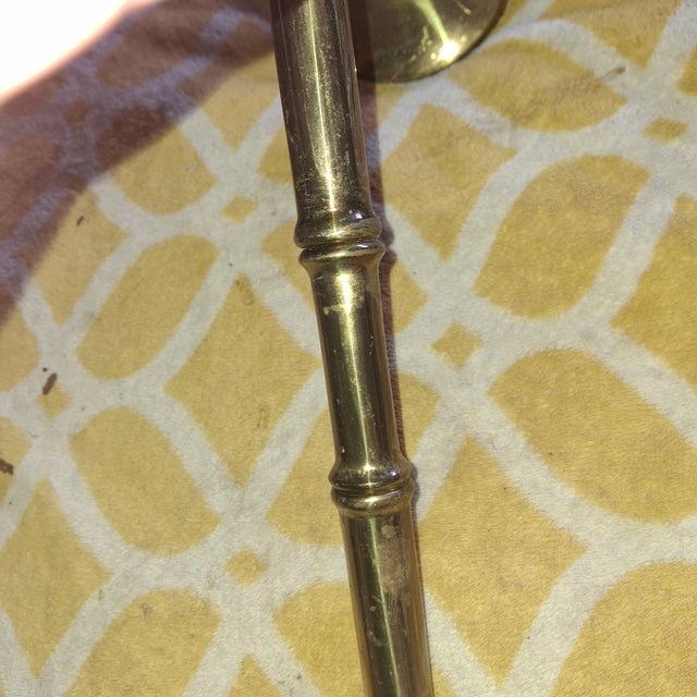 1950's French Mid Century Modern Tall Bronze "Bamboo" Wall Sconces by Maison Bagues a - Pair For Sale - Image 9 of 12