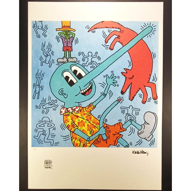 After Keith Haring, Composition, Limited Edition Lithograph, 1990s For Sale - Image 9 of 9