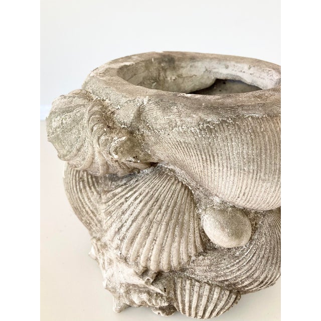 Boho Chic Terra Cotta Shell Cachepot For Sale - Image 9 of 11