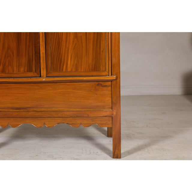 Late Qing Dynasty Elm Armoire with Storage Drawers and Hidden Lower Compartment For Sale - Image 11 of 12