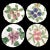 Add a touch of vintage charm to your dining table with this set of four porcelain dessert/salad plates. The plates feature...