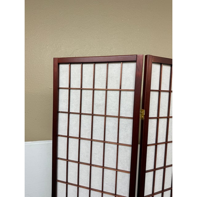 Japanese Shoji Style Room Divider For Sale - Image 4 of 12