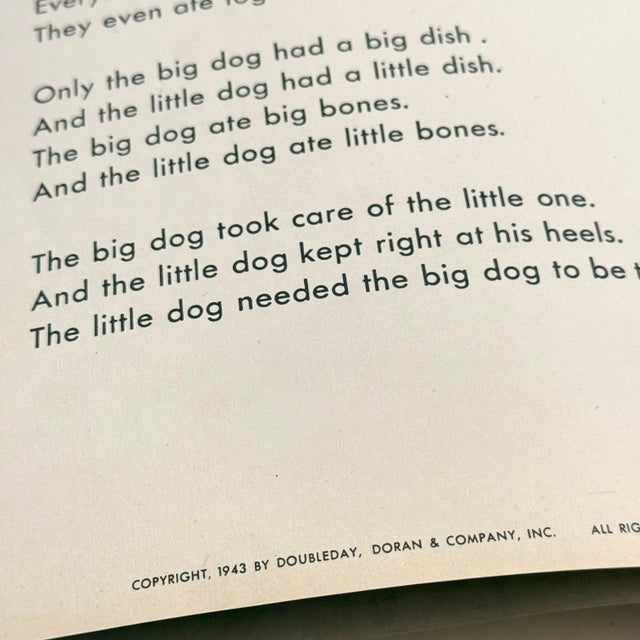 1943 Edition of the Classic Book “Big Dog Little Dog”. For Sale In Portland, ME - Image 6 of 8