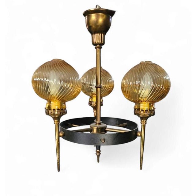 Vintage Hanging Lamp, 1950s For Sale - Image 10 of 11