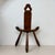 Spanish Brutalist Hand Carved Oak Tripod Chair, 1970s For Sale - Image 10 of 18