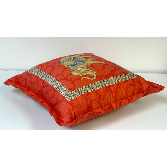 Pair Jim Thompson Thai Silk Elephant Pillows, Tony Duquette Style, circa 1990s For Sale - Image 12 of 16