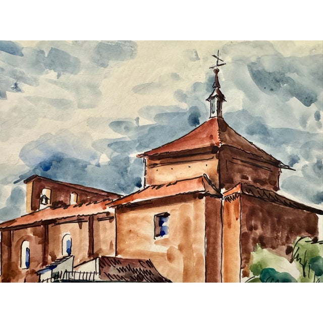 Rustic Henry Emil Salloch Original Watercolor on Paper Toledo, Spain. 1973. For Sale - Image 3 of 7