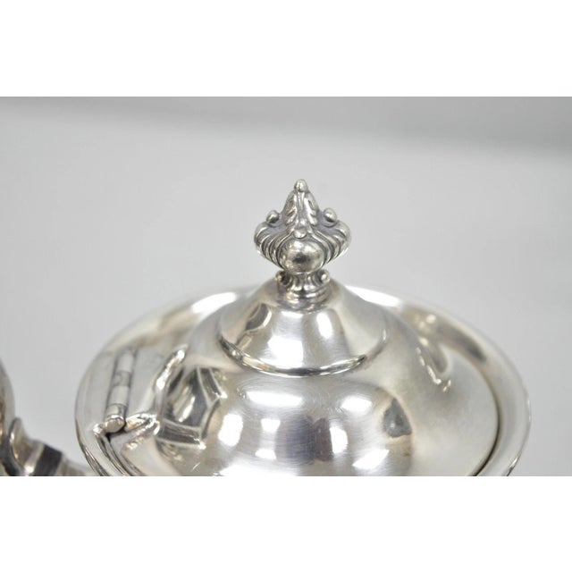 Silver Vintage Reed & Barton Regent 5600 Silver Plated Tea Coffee Service - 4 Pc Set For Sale - Image 8 of 15