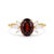 Contemporary Red Garent Cluster Style Engagement Ring - 925 Silver Handmade Ring Us 7 (All Sizes Available) For Sale - Image 3 of 4