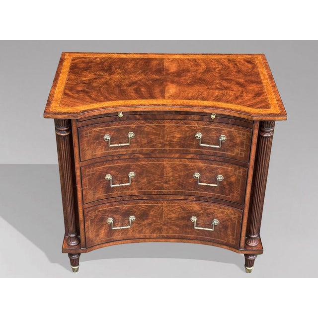 Walnut Inlaid Commode from Brights of Nettlebed, 1980s For Sale - Image 9 of 10