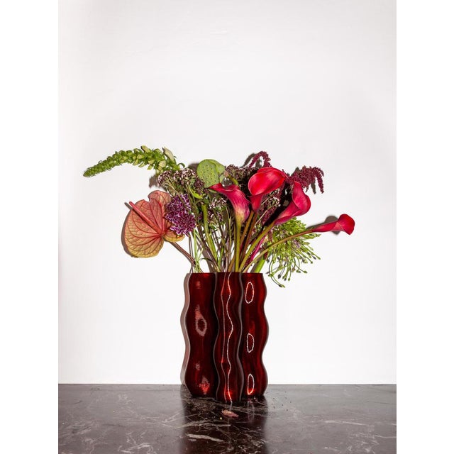 Medium Amber Magma Vase by Mana For Sale - Image 12 of 15