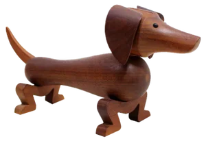 Teak Dog Figurine by Kay Bojesen, 1950s