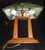Augusta National/Masters Golf 12th Hole Slag/Stained Glass Desk Lamp. Rare and unusual golf lamp with hand-painted detail...