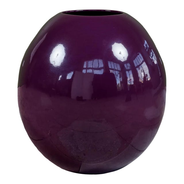Large Purple Egg Planter by Marilyn Kay Austin for Architectural Pottery For Sale