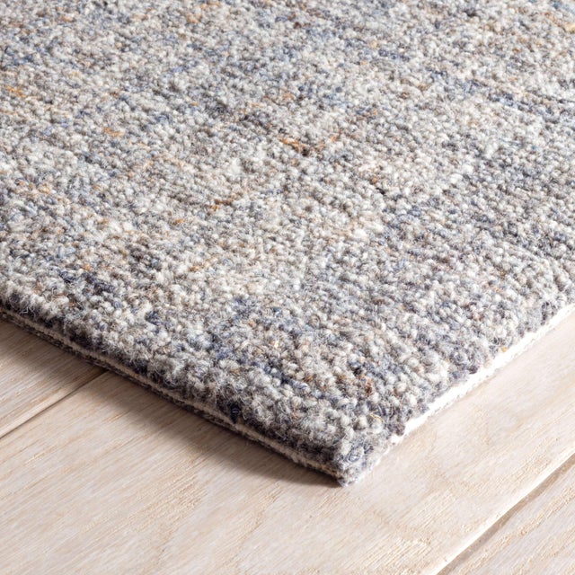 Contemporary Dash & Albert by Annie Selke Harris Blue/Brown Micro Hooked Wool Rug, 2'6" x 8' For Sale - Image 3 of 4