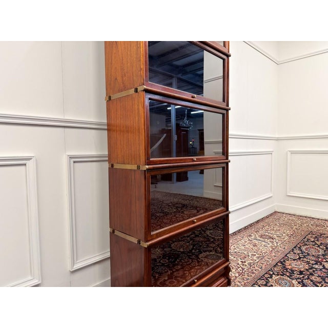 Brown English Bookcase from Globe Wernicke For Sale - Image 8 of 14