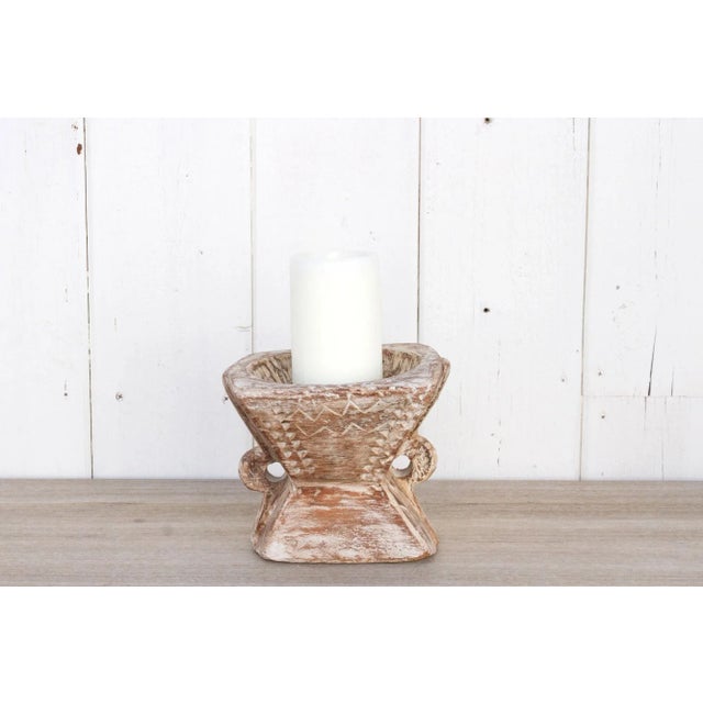 Tan Indian Bijani Candle Holder-Sati For Sale - Image 8 of 9