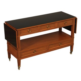 Baker Furniture Milling Road Directoire Style Walnut Rolling Server For Sale