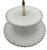 Vintage Fenton Milk Glass Tidbit Server With Silver Crest Rim and Metal Handle For Sale - Image 10 of 12