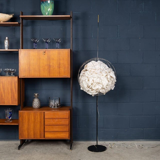 Vintage German Metal and Paper Floor Lamp by Ingo Maurer, 1990 For Sale - Image 4 of 18