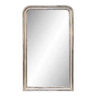 Large Louis Philippe Silver Gilt Mirror (H 62 3/4 X W 37 1/4) For Sale