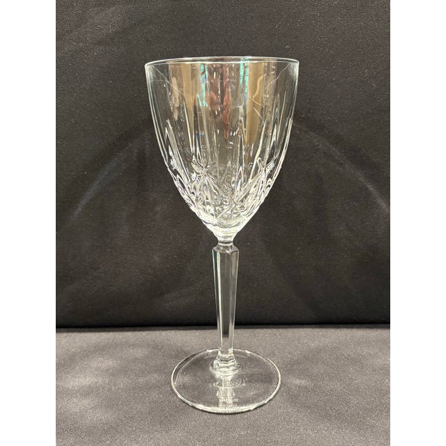 Glass Set of Four Marquis by Waterford Water Goblets in the Sparkle Pattern For Sale - Image 7 of 9