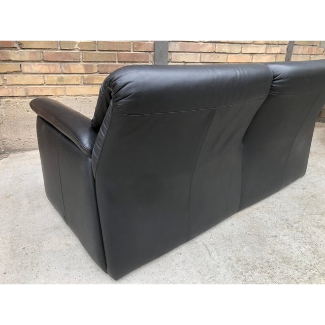 1980s Two-Seater Sofa in Black Genuine Leather by Hans Kaufeld for de Sede, 1980s For Sale - Image 5 of 15